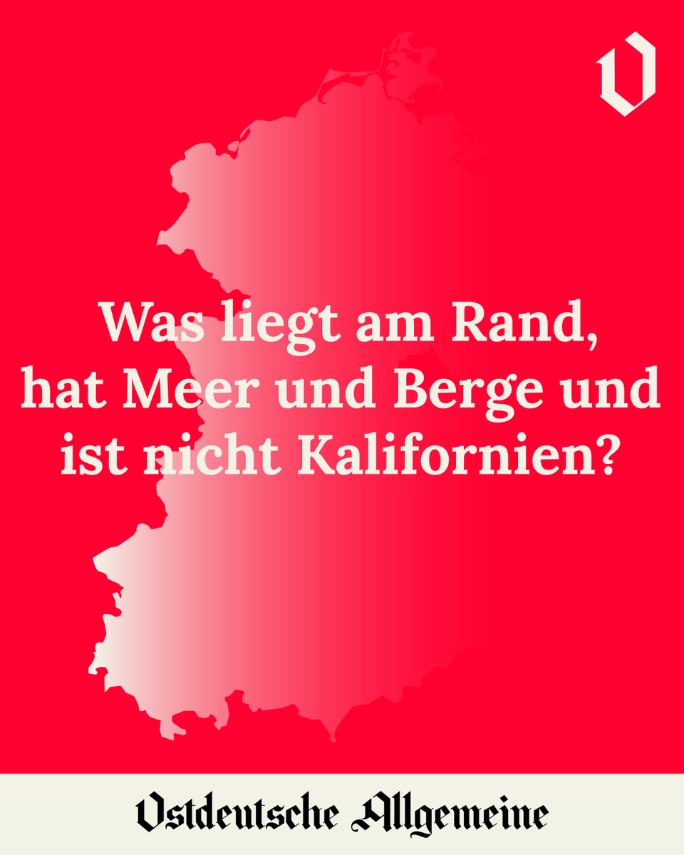 Ein kleines Rätsel für ruhige Feiertage.
Die ersten zehn richtigen Antworten gewinnen ein Abo der Ostdeutschen Allgemeinen Zeitung.