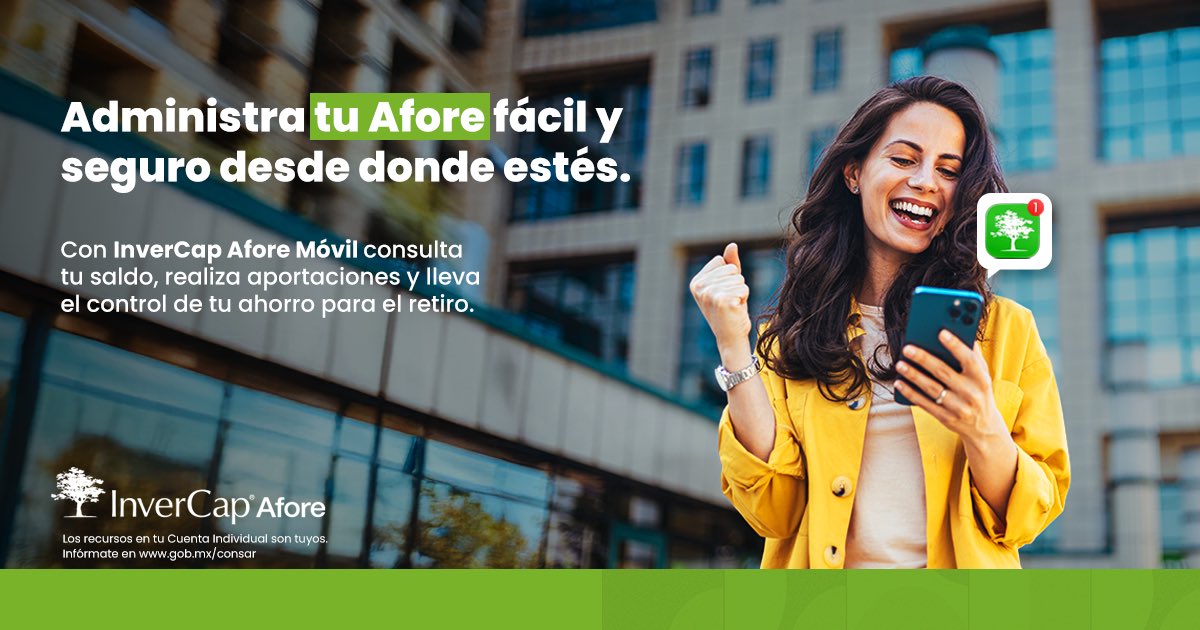 📱 Tu ahorro siempre contigo. Con la App InverCap Afore Móvil puedes:

✅ Revisar tu saldo al instante
✅ Realizar aportaciones voluntarias
✅ Controlar tus movimientos sin complicaciones

Descárgala y descubre cómo InverCap facilita tu ahorro y tu retiro donde quieras y cuando