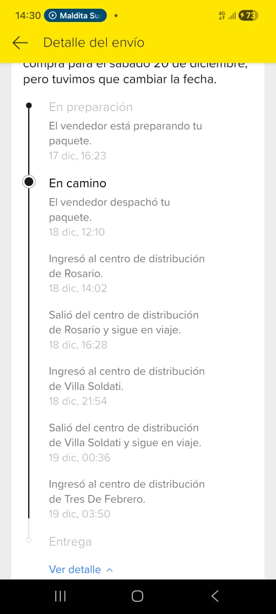 hernycoronel's tweet photo. @marcos_galperin que pasa que no sale de 3 de febrero, se lo quedo a tu amigo @dievalen?
@ML_Argentina que estafadores que son que no cumplen con los tiempos de entrega que publican.
#estafa https://t.co/JQCIYcaG6W