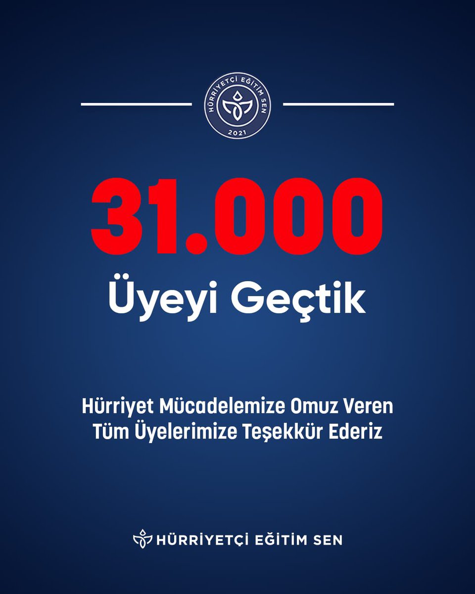 Hürriyet ve Emek Mücadelemize Omuz Veren Tüm Üyelerimize teşekkür ederiz