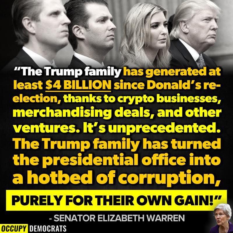 And all Hunter Biden got was a job where eventually he would get screamed at for existing while doing that job.  

By the way, they made all of that money while they were protecting Jeffrey Epstein, and pedophiles with their power.  And they still are so if you’re a republican,