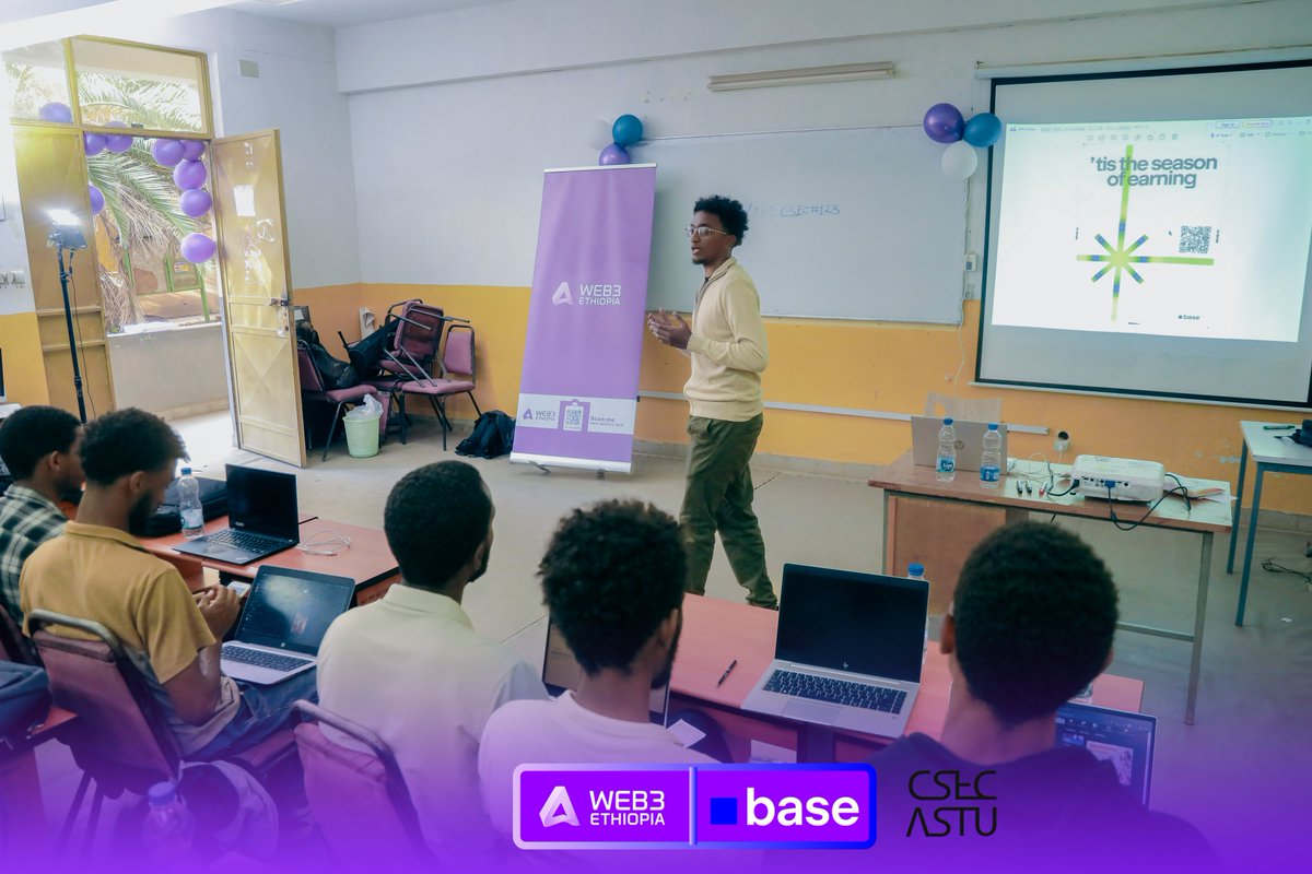 YohannesAbebe_'s tweet image. Amazing session at Adama Science and Technology University(ASTU) on the @Web3Ethiopia Uni Tour! Students were super engaged as we explored #Web3 fundamentals, @base, @baseapp, and real-world opportunities. The future of tech in Ethiopia looks bright 🔥