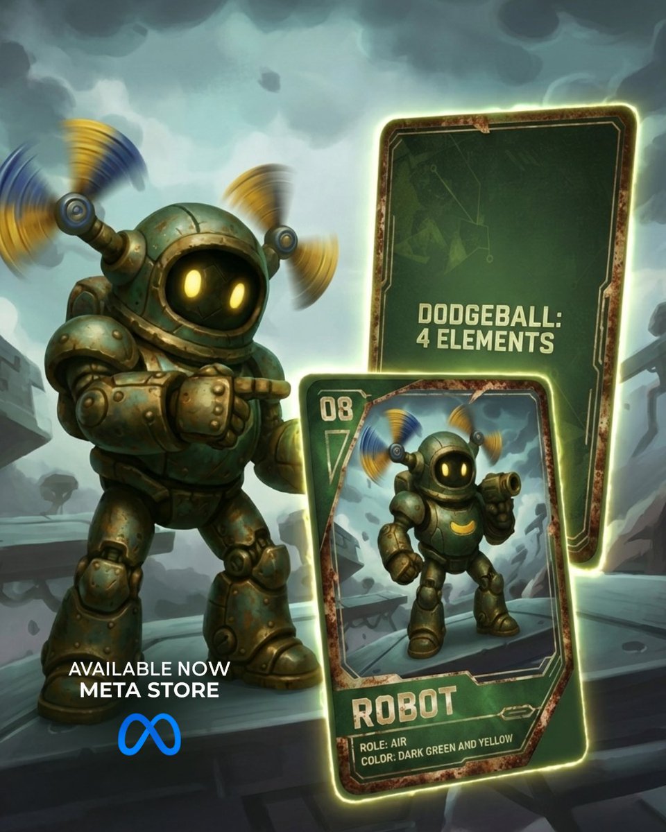 dodgeball_game's tweet photo. Here’s Our Eighth Character on Dodgeball: 4Elements!

ROBOT;
ROLE: AIR BENDER
COLOR: DARK GREEN &amp; YELLOW

Your room, your arena: 4 Elements! 
WISHLIST NOW⬇️
https://t.co/EcBXlvSsdq https://t.co/9JViJImPyK
