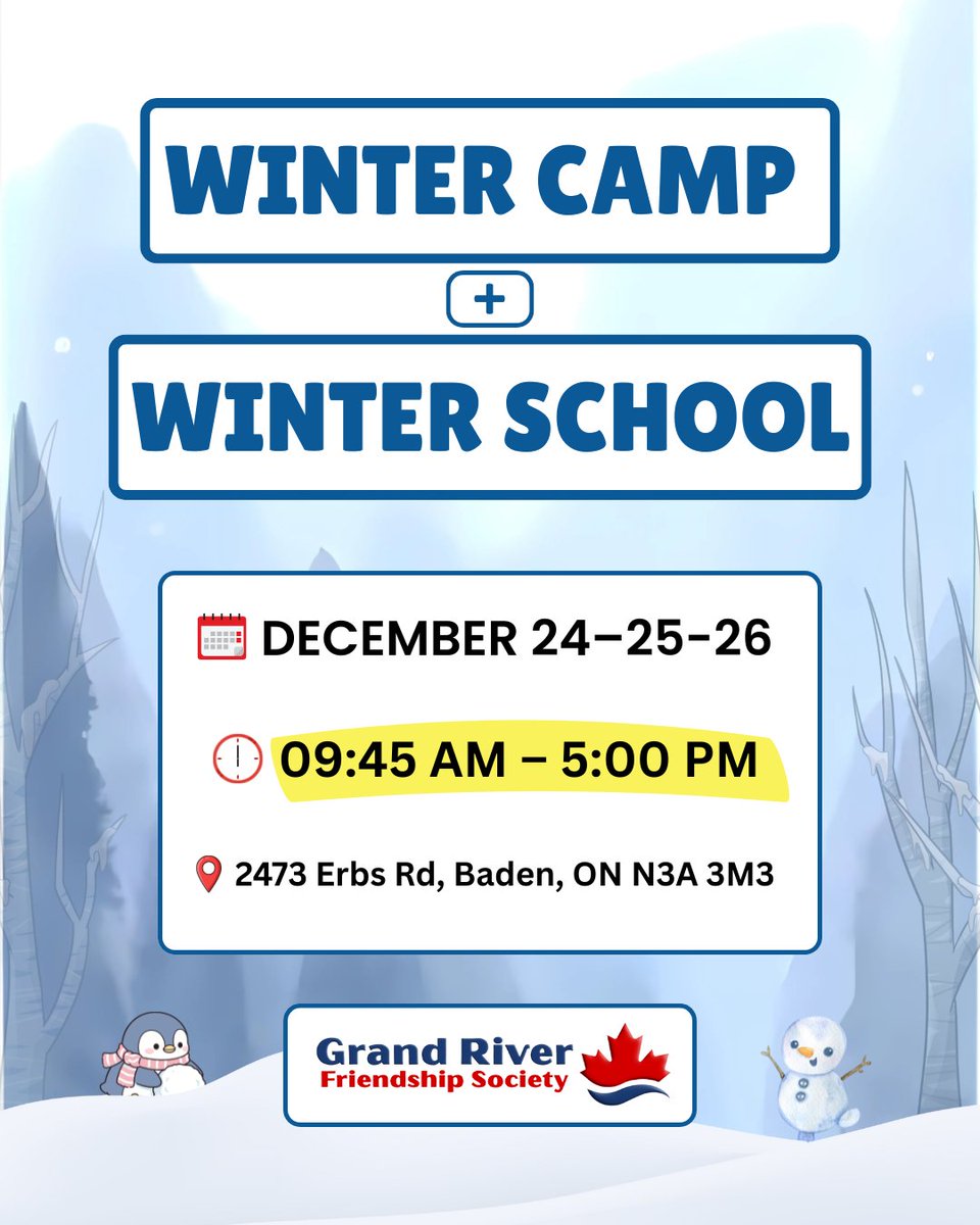 grfsociety's tweet image. Winter Camp/School ❄️

This winter, we are bringing our community together through learning, friendship, and shared experiences.

#GRFS #WinterReadingCamp #LearningTogether #YouthPrograms #CommunityBuilding #WinterCamp #ReadingAndLearning