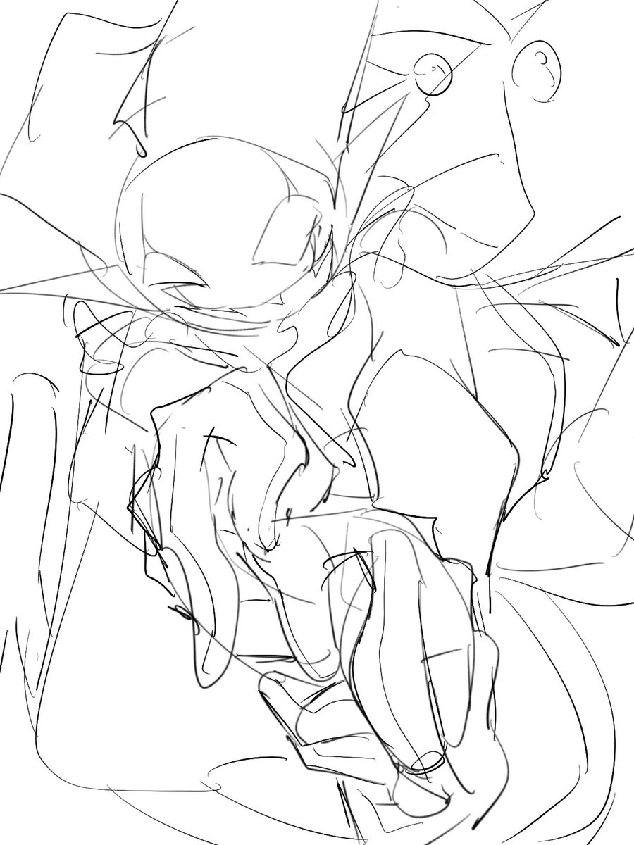 Today was so much happy, I finished the sketch in just 8 minutes.
I don't know when I'll have the time to complete it, but talk about it later
#Jevil