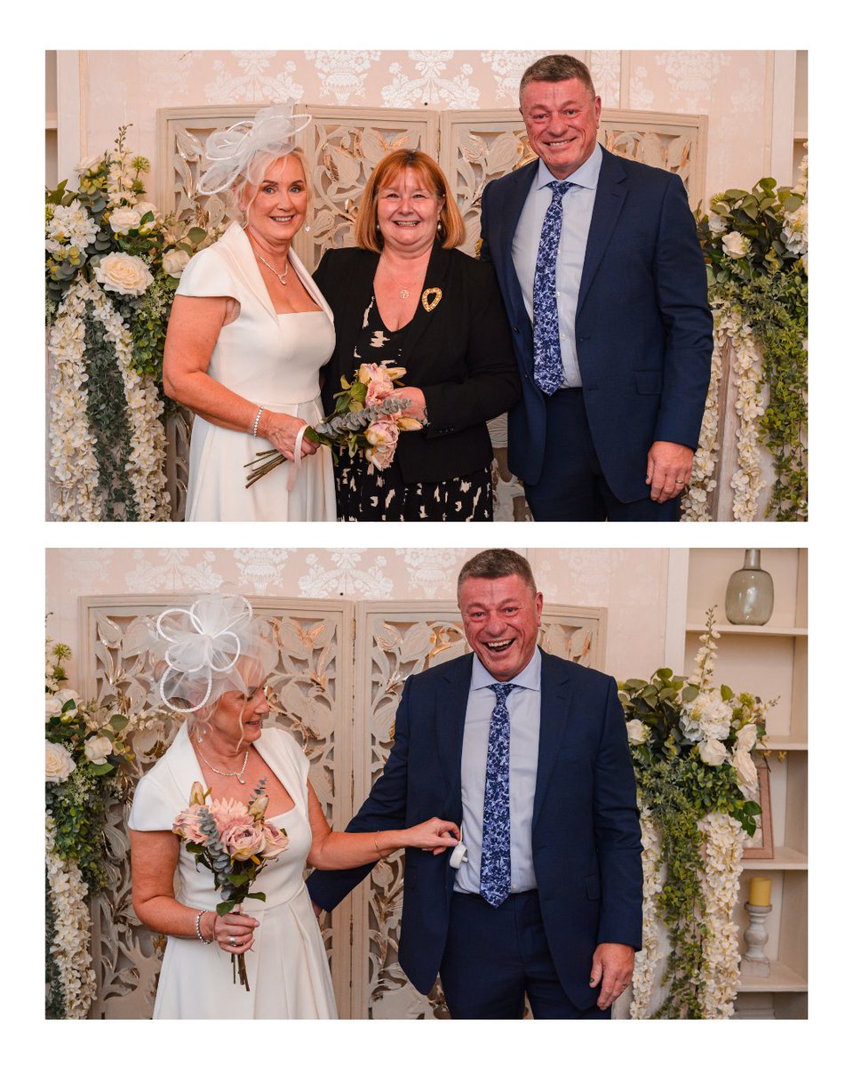 ''Thank you for making our day so special''

Aw, absolutely adore Lynda &amp; Graham's pics featuring their lovely Registrar Heather &amp; Graham's phone charger 😆🤍

Love, laughter &amp; this much happiness always 🤍

#married #yourdayyourway #alnwick #northumberland #mrandmrs #weddingday