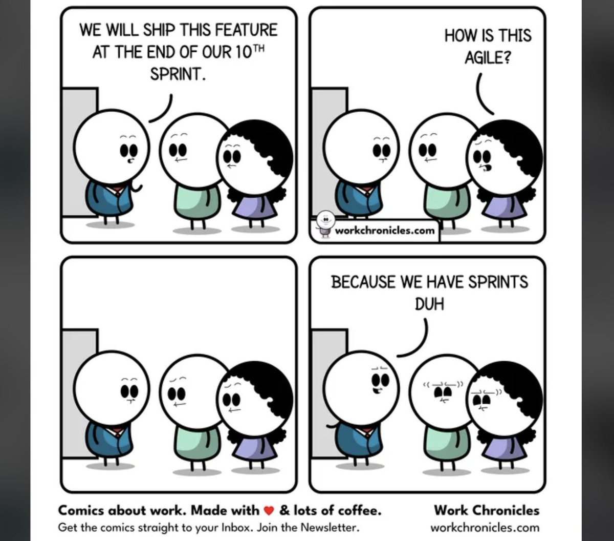 data_cyborg's tweet image. They all say theyre agile until you work there
 #ProgrammerHumor
 #meme