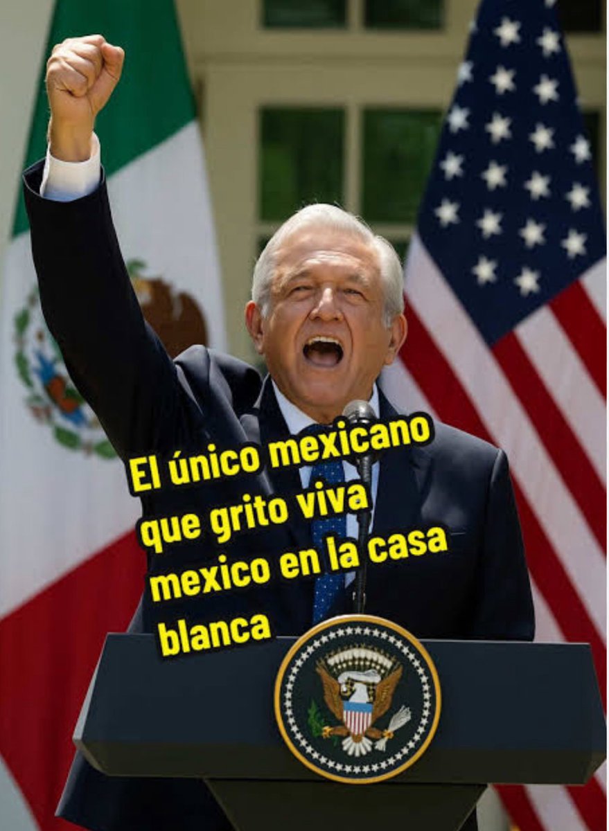 AstroLogica__'s tweet photo. Cómo olvidar cuando el presidente Andrés Manuel @lopezobrador_  visitó la Casa Blanca y gritó tres veces ¡Viva México 🇲🇽! , en su discurso frente a Trump.  … -Y sin pagar ni $1 para tomarse las fotos-. 

Estas sí son invitaciones y visitas de Estado y no chingaderas.   ..🥳 https://t.co/RbOjSjgUKe