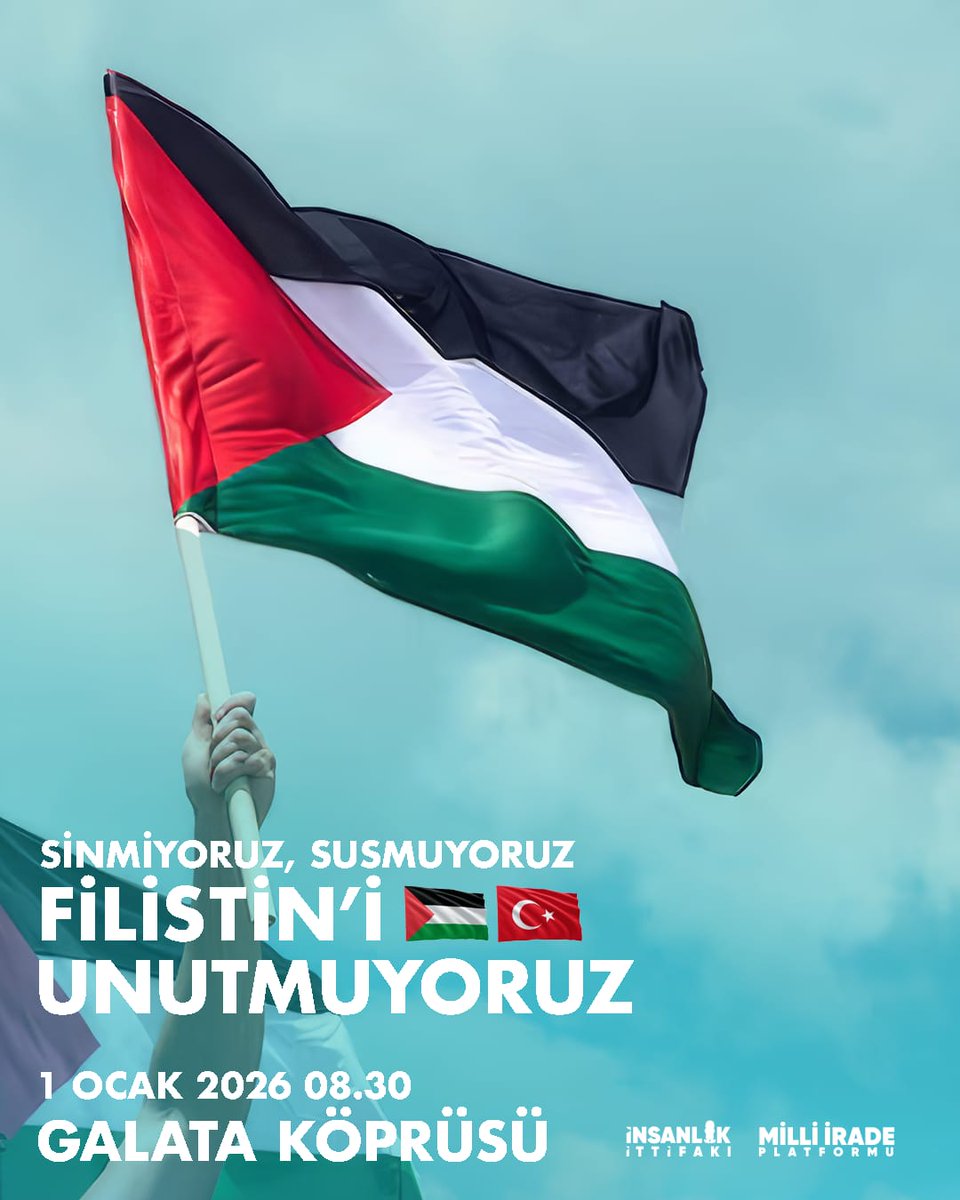 Yeni yılın ilk günü: “Ben de buradayım!” de, Galata’ya gel! #1ocaktagalatada
📍 Galata Köprüsü
🗓 1 Ocak 2026
⏰ 08.30