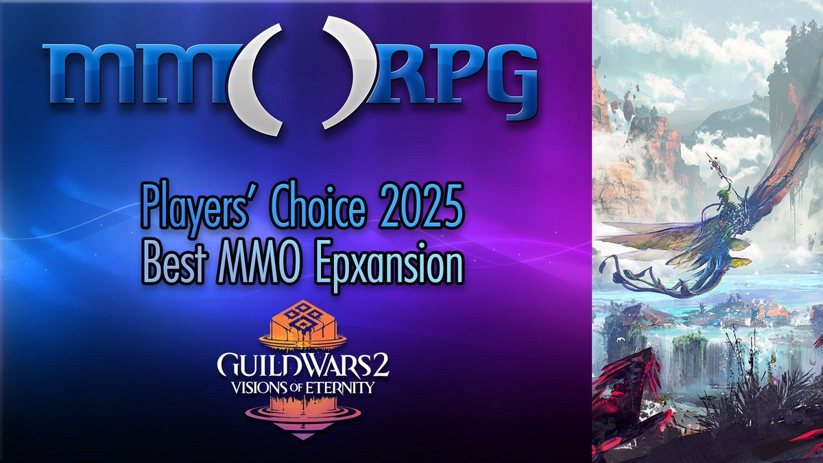 GuildWars2's tweet image. 🎉 Where’s the best community category? That’s you all! We’re incredibly honored to receive four MMORPG Players’ Choice awards! Tyria is what it is because of you, and we are endlessly grateful to adventure alongside the heroes who make this world thrive.