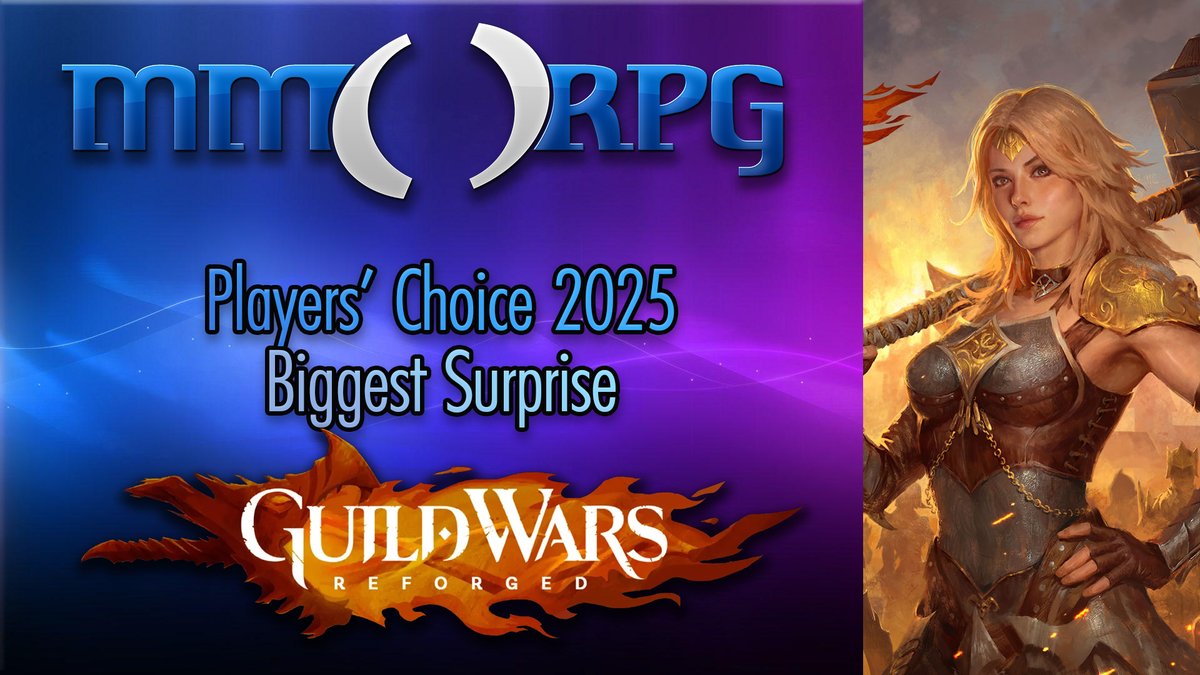 GuildWars2's tweet image. 🎉 Where’s the best community category? That’s you all! We’re incredibly honored to receive four MMORPG Players’ Choice awards! Tyria is what it is because of you, and we are endlessly grateful to adventure alongside the heroes who make this world thrive.