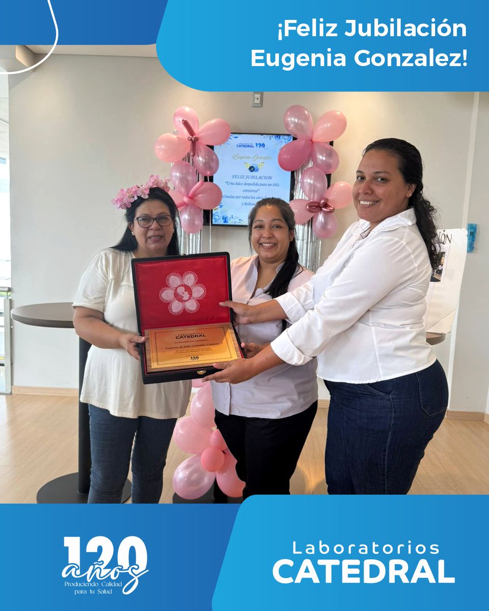 labcatedral's tweet photo. Expresamos nuestro agradecimiento a Eugenia Gonzalez por su dedicación y esfuerzo a lo largo de los años.🎉

Le deseamos todo lo mejor en esta nueva etapa de su vida.
¡Gracias Eugenia y disfruta de la jubilación! 🌟 https://t.co/arxK2cZU8C