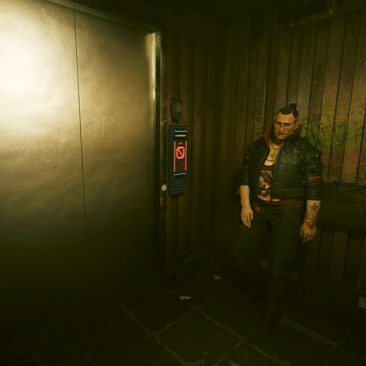 ITSALOX_'s tweet photo. Igor Sarzyński clarified that elevators in #Cyberpunk2077 are not “cleverly concealed loading screens” 🛗

“you really think you can traverse whole city and enter a huge complex interior with no loading screens but we need to do elevator tricks to load a penthouse?” https://t.co/Aew0evTlgB