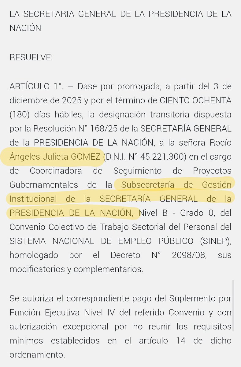 "TODOS ÑOQUIS"

Porque la estudiante libertaria que se paseaba por los canales hablando en contra de la Ley de Financiamiento Universitario fue nombrada en un cargo público bajo la órbita de Karina Milei