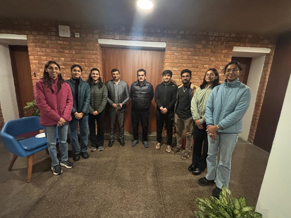 SIPS_NU's tweet photo. SIPS students had the opportunity to interact with Shri @amitabhk87, former #G20 Sherpa of India and ex-CEO @NITIAayog. Students gained valuable perspectives from him, while sharing their future aspirations &amp; insights into life @nalanda_univ
We are grateful to Dr.@rrchaturvedy. https://t.co/6hCqzRUO5k