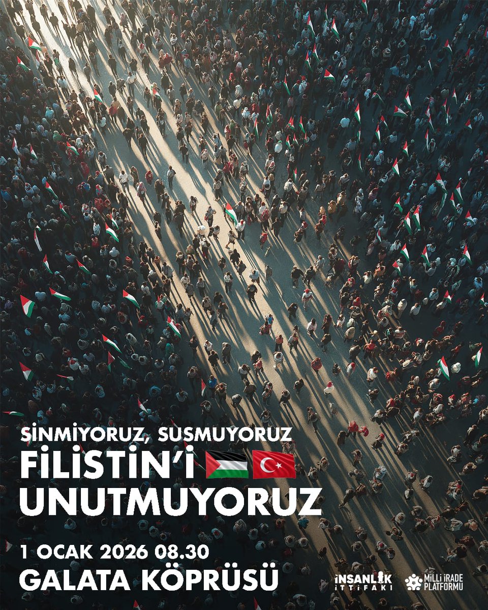 Kendin için değil, hepimiz için bir adım #1ocaktagalatada
📍 Galata Köprüsü
🗓 1 Ocak 2026
⏰ 08.30
