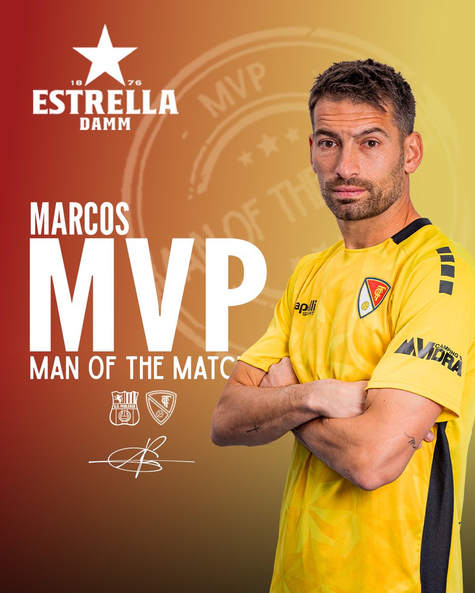 🌟⭐️ <a href="/marcosperez1984/">Marcos Pérez de Arcos</a> ⭐️🌟

🏆 El porter #terrassista, 𝗠𝗩𝗣 <a href="/EstrellaDammCat/">Estrella Damm Cat</a> l’1️⃣ a 1️⃣ al camp de la #UDPoblense amb el 4️⃣1️⃣% dels vots

✨ 2️⃣n BEST PLAYER seguit! 😱 I ja en porta 5️⃣ aquesta temporada!

🥈 <a href="/10Jcasti/">Joel Castillo Ruiz</a> (2️⃣9️⃣%)
🥉 A. BEAMONTE (1️⃣5️⃣%)

🙌 AMUNT #TERRASSA! 🙌