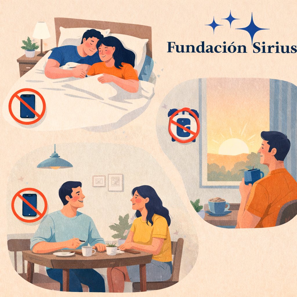 #SiriusTeInvita a recuperar tiempo real; define zonas libres de pantallas: la cama, la mesa de comedor, o la primera hora del día. #Ley2265 #InclusiónCultural #Antetodomujerespodcast #fundaciónsirius #reddeamigossirius #eventosSirius #Antetodomujeres #inclusión #justiciasocial