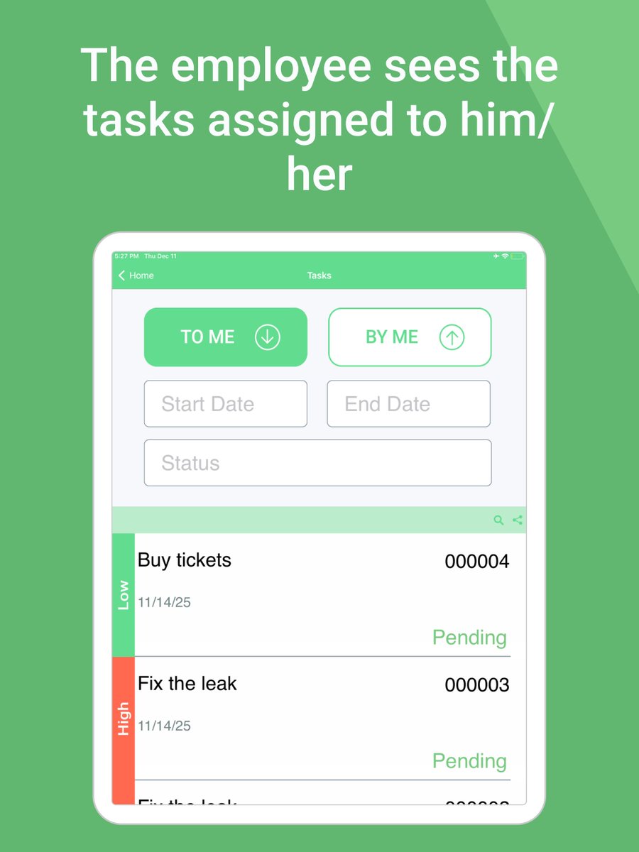 Snappii_app's tweet image. Try the updated Work Order Assigner app from Snappii. Track statuses with visual task statuses 
iOS buff.ly/WIOHEzq
Android buff.ly/WoAqo5H

#workorder #tasktracker #tracker