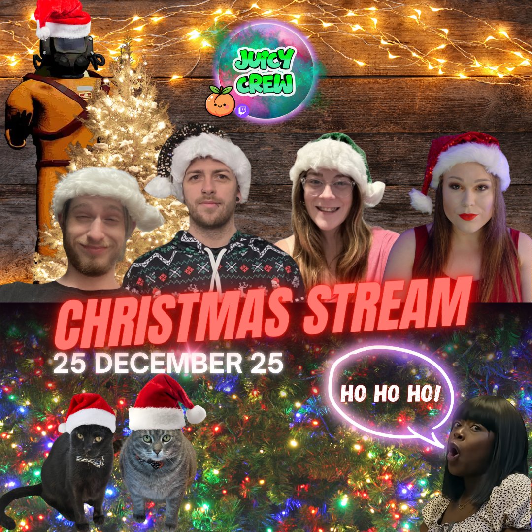 lucopia17612's tweet photo. JuicyCrew Christmas Day Stream!
#twitch #MerryChristmas #JuicyCrew #Gaming #LethalCompany #Community #420Gaming https://t.co/uDOB2v7M2L