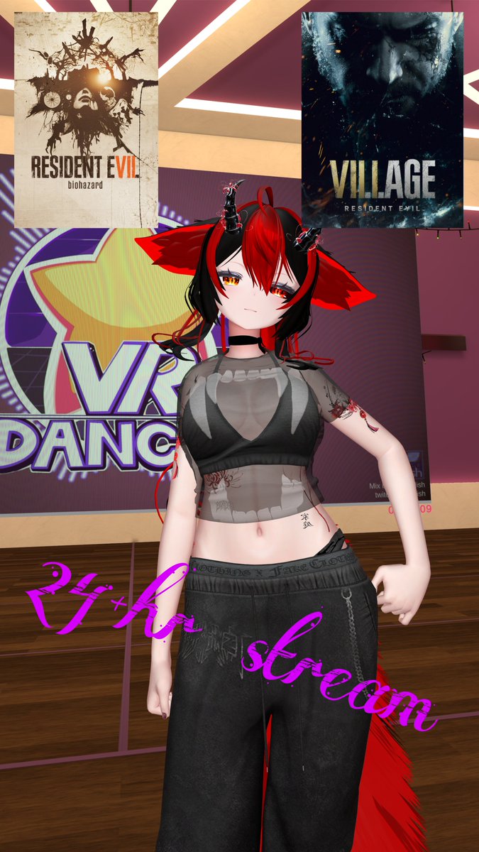 24+ hr stream starting in 30min 🤩 (link under my profile "carrd")

#Vtuber #VRChat #ENvtuber