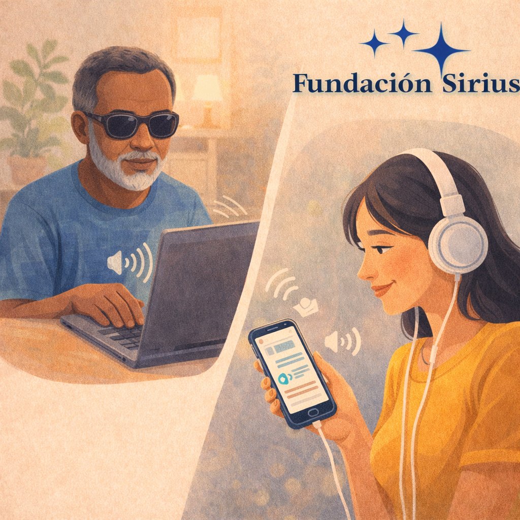 #SabíasQue personas ciegas y baja visión accedemos a la tecnología con lectores de pantalla ¡El desconocimiento produce discriminación! #Ley2265 #InclusiónCultural #Antetodomujerespodcast #fundaciónsirius #reddeamigossirius #eventosSirius #Antetodomujeres #inclusión
