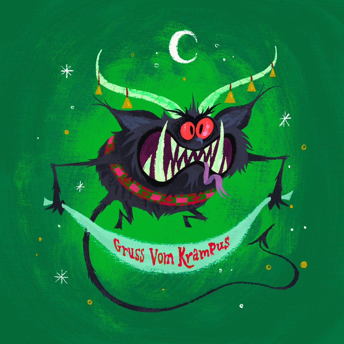 nikolas_ilic's tweet image. This years Krampus! 👹👺I like the idea of Krampus being a little small guy like a gremlin meets Tasmanian devil! #krampus #krampusnacht