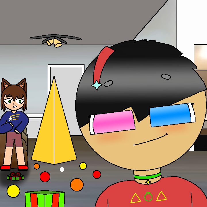 Katadashi presiente una Navidad caótica al abrir un regalo inesperado / Katadashi senses a chaotic Christmas after opening an unexpected gift 🙀💥👤

- mientras la sonrisa de Lucian anuncia lo que está por venir 🎄✨😏
- while Lucian’s smile hints at what’s to come. 🎄✨😏