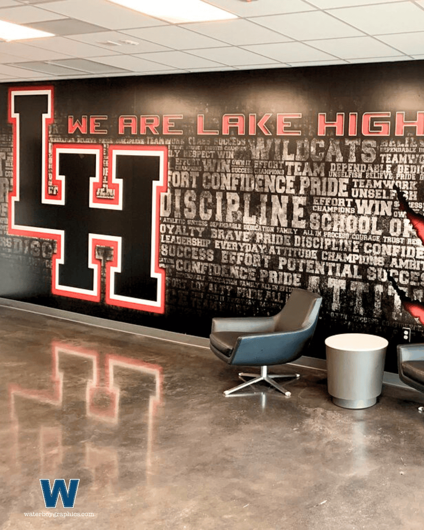 waterboy_tx's tweet photo. Check out these wall graphics at Lake High School. The space now feels elevated and inviting, bringing the elegance of a university lounge to this school.
Learn more about what we do on our website.
#WaterboyGraphics #SportsGraphics #CustomGraphics #LakeHighSchool https://t.co/q8BpGNBAwW