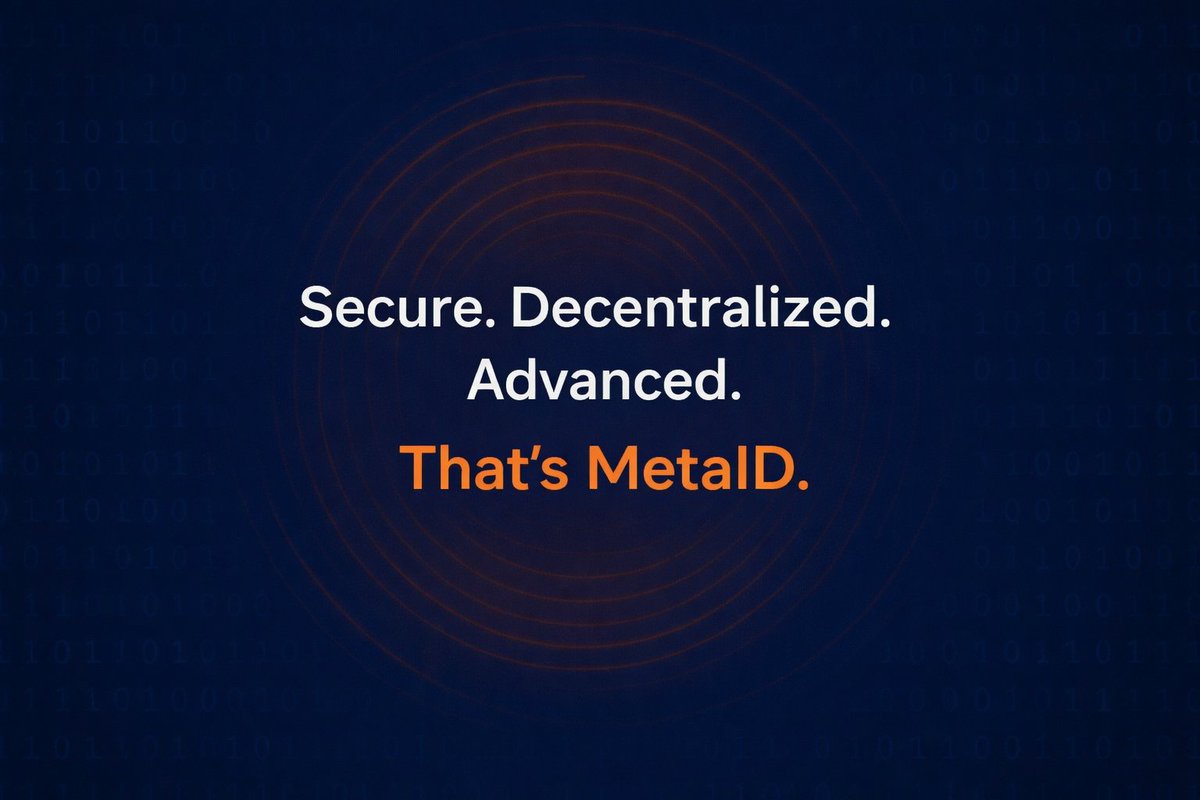 🔒 Secure. Decentralized. Advanced. That’s MetaID.

Your digital identity, fully on-chain, fully in your control.