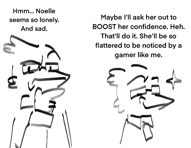 Killjoyous_'s tweet image. Noelle and Berdly but in the scenario that they both think they’re  taking pity on the other and are both humiliated. The entire ordeal lasts 1 week.