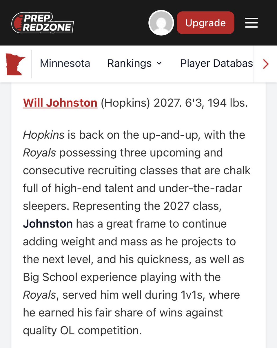Will_Johnston_7's tweet image. Thank you @OJW_Scouting for naming me to the @PrepRedzoneMN all OL/DL team at last week’s event. 

Clips are in my previous post from the event

@HopkinsFootball @CoachChauncy @MHitz83 @CFPerform @CoachASmoot @RealDannyD