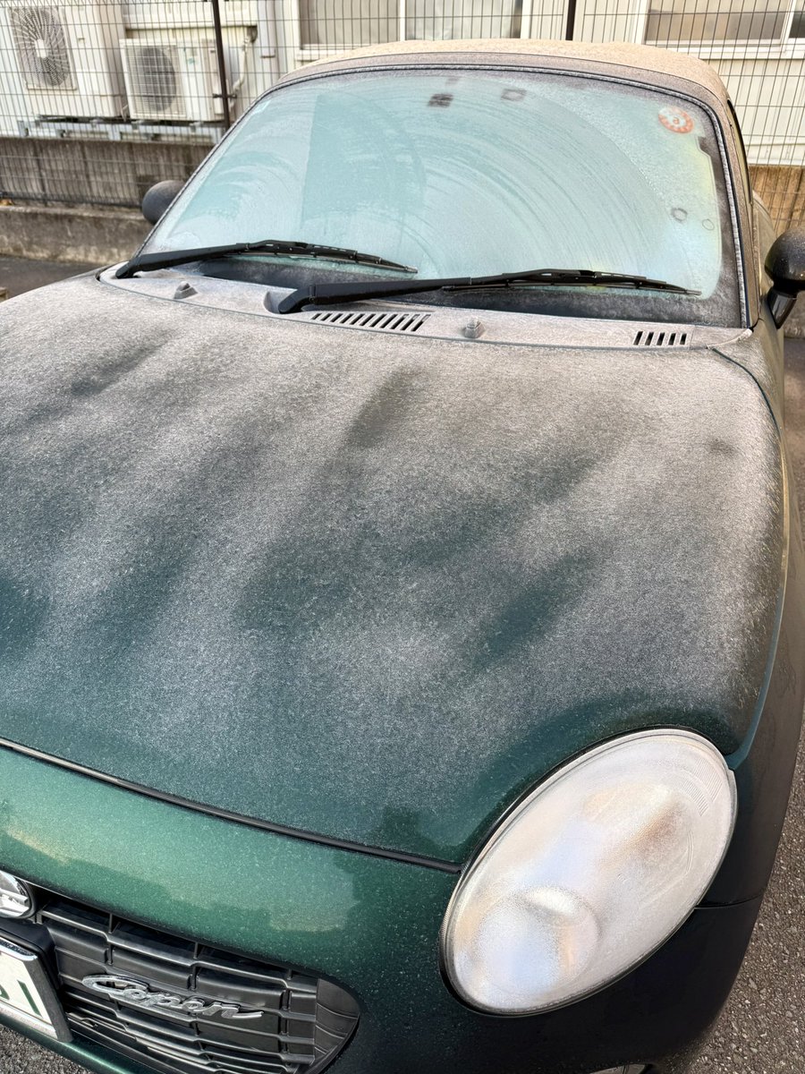 どうりで寒かったわけだ🥶 #コペン #copen