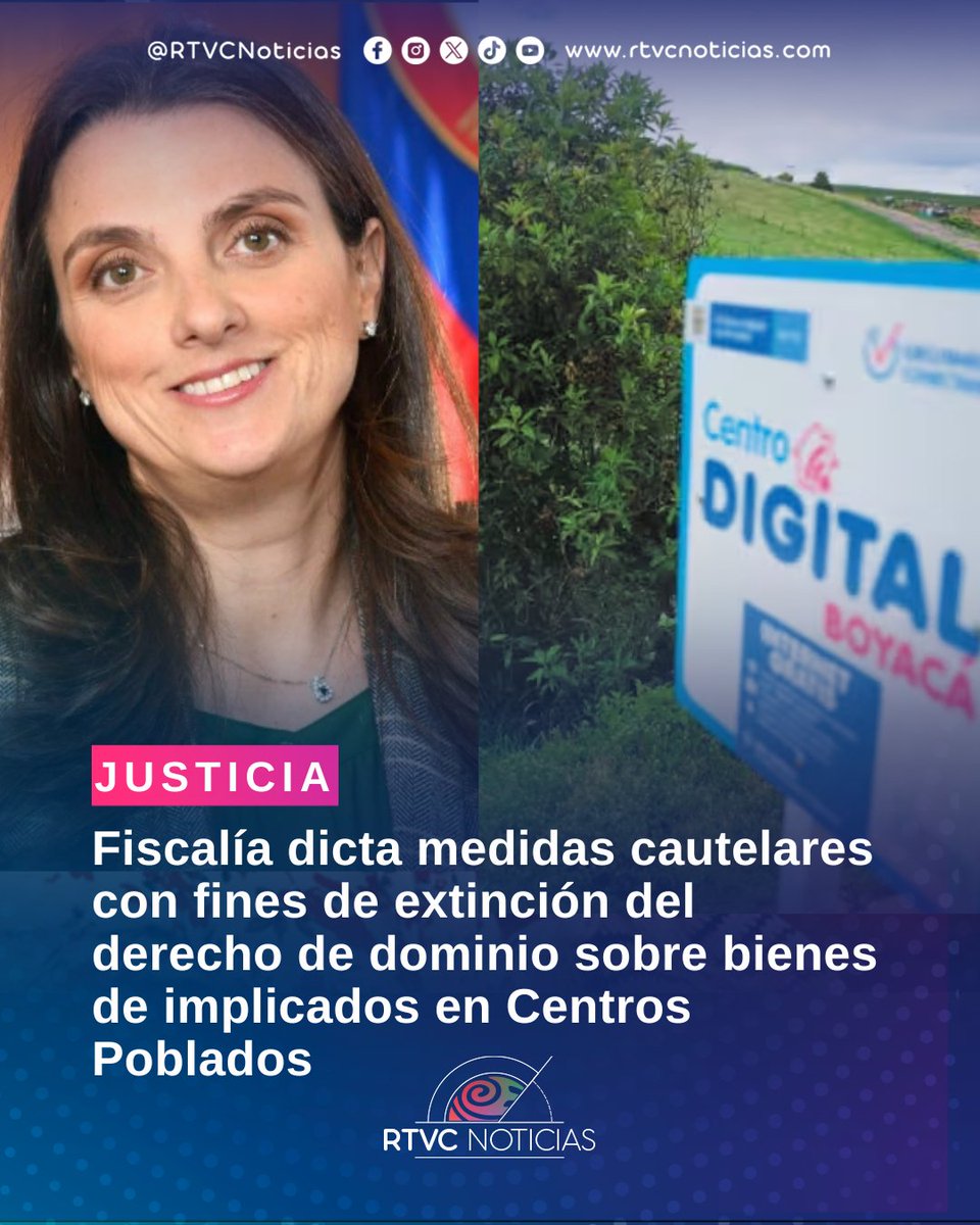 🔎 La Fiscalía General de la Nación decretó este lunes medidas cautelares contra personas vinculadas al escándalo de Centros Poblados, el episodio de corrupción que derivó en el desfalco de cerca de 70 mil millones de pesos destinados a la conectividad de zonas rurales apartadas