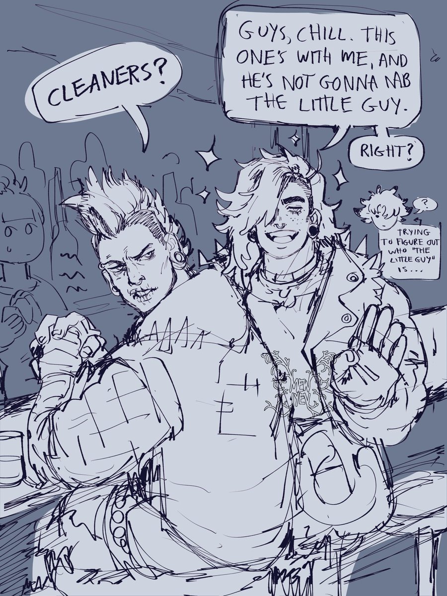 mewtides's tweet image. can a raider and a cleaner really be friends @ciaracat4 #gachiakutaoc