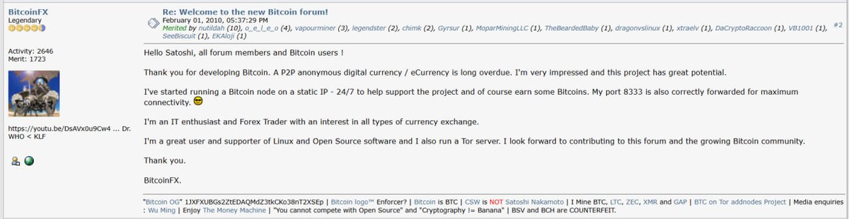 SunabozuCoin's tweet photo. @BitcoinFX_XBT reply was the first reply to Satoshi on Bitcointalk and had frequent backwards and forward conversations with the creator of Bitcoin who to this day is anonymous. 

He still holds the same display picture to this day on @x.

$SUNABOZU https://t.co/6GsXrPhfe1