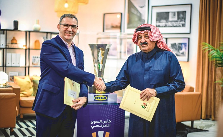 ايكيا واتحاد الكرة يوقّعان عقد رعاية بطولة كأس السوبر الفرنسي 
