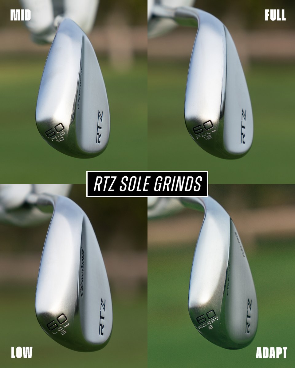 ClevelandGolf's tweet image. Short game isn’t one-size-fits-all.
RTZ gives you four sole grinds, each shaped with tour feedback, so you can choose what feels right around the green.
Which grind are you reaching for? 👀⛳️