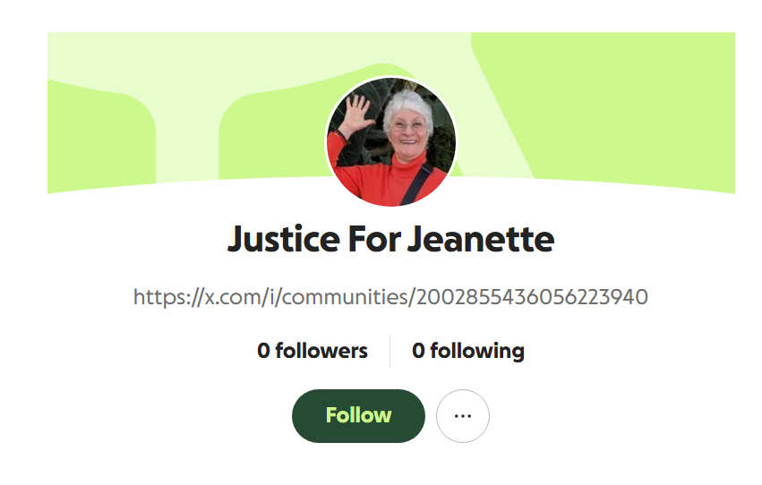 rol_trader's tweet photo. The profile is set up. Now people from the website (gofundme) will be directed to our community. As soon as we donate over $1,000, we'll be the top 1 donor.
Justice for Jeanette Marken
https://t.co/HwBCfzwTdO https://t.co/h3MfMX9jXp
