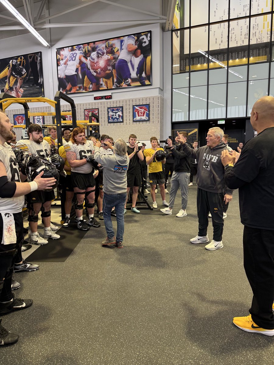 A few photos of the Joe Moore Award, which was given to Iowa’s offensive line.