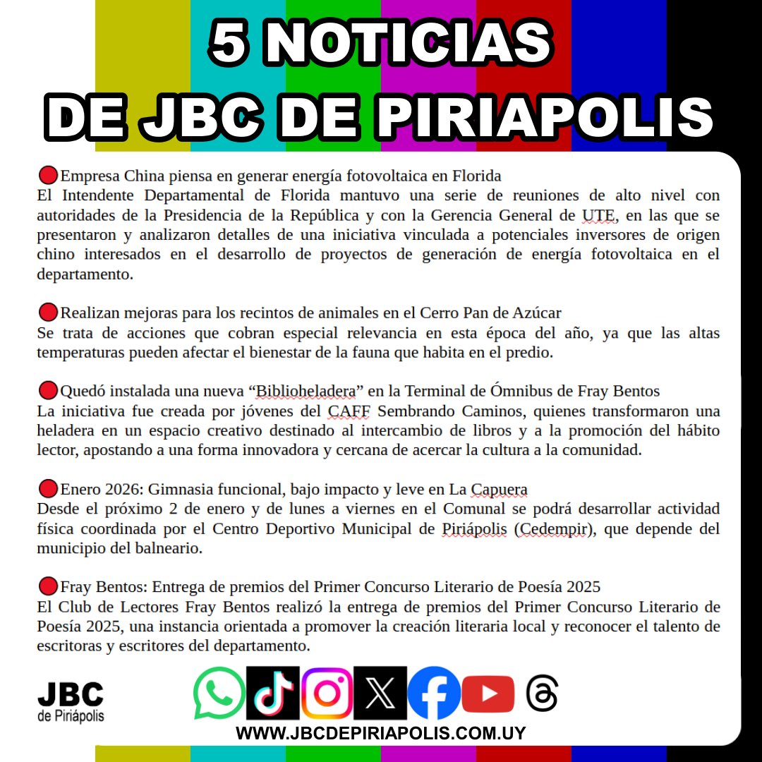 Amplía la información en jbcdepiriapolis.com.uy