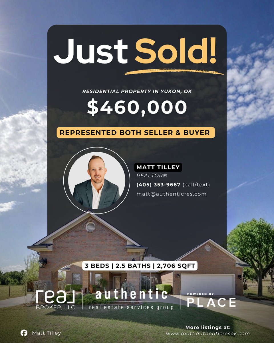 AuthenticRESok's tweet image. This sale was truly special. 🎉🏠 Our sellers poured their heart into major preparations to sell their home, and it showed—every detail helped position this home to shine.

Matt Tilley - Realtor®
📲 (405) 353-9667 | matt@authenticres.com