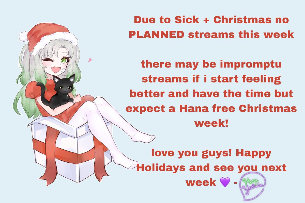 Happy monday wallmates! 💚

no scheduled streams this week but we may have impromptu streams!

if you aren’t in the discord already i will be posting there when i’m going to go live!

link in my pinned tweet 💜