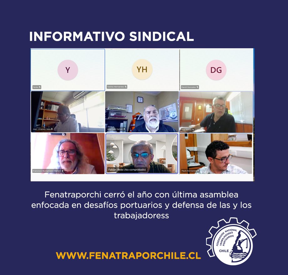 La Fenatraporchi realizó su última asamblea del año, abordando desafíos clave del sector portuario y la defensa de los derechos de las y los trabajadores.

🔗 Lee la nota completa aquí: 👉 
fenatraporchile.cl/2025/12/19/fen…