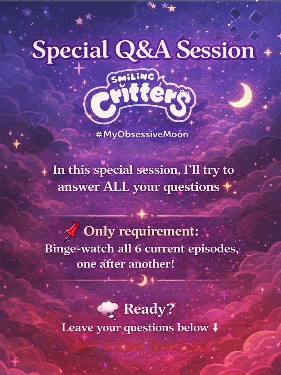 #MyObsessiveMoon #SmilingCritters #SmillingCrittersAu #PoppyPlaytime

✨️🌙☀️❤️‍🩹🫣