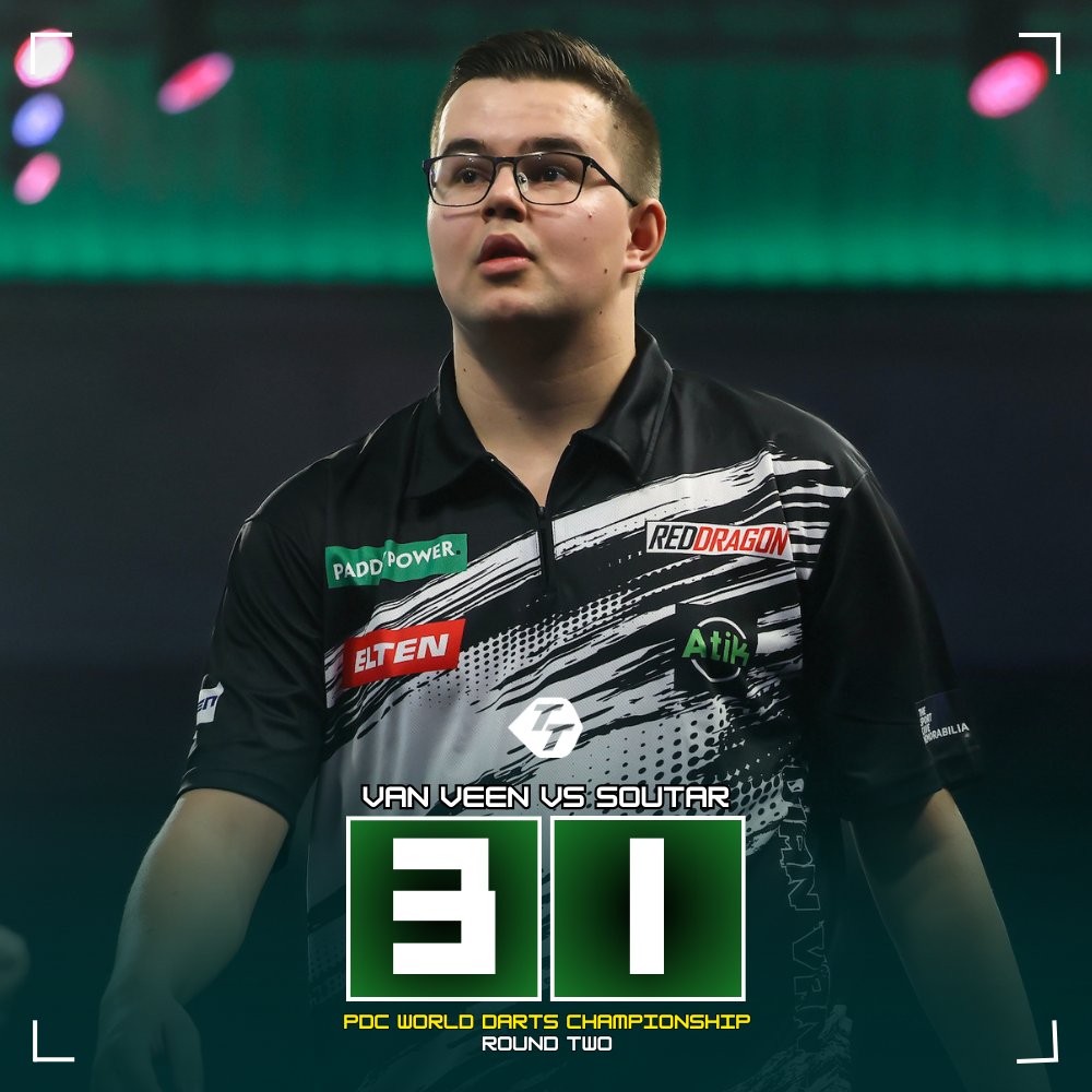 Tungsten_Tales's tweet photo. 🤯 UNBELIEVABLE FROM VAN VEEN! 

After falling a set behind, Gian Van Veen produces once of the performances of the tournament to defeat Scotland's Alan Soutar! 

After not winning a game at Alexandra Palace in the last two years, the Dutchman produces seven maximums, a 108 average and a 170 checkout. Unreal! 

#Darts