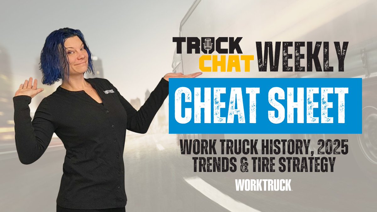 WorkTruckMag's tweet image. The newest Truck Chat Weekly Cheat Sheet is live. This week connects the dots between where work trucks came from and how fleets are operating today.

Link to the full video is in the comments.

#WorkTruck #TruckChat #FleetNews #VocationalTrucks #CommercialFleets #FleetManagement