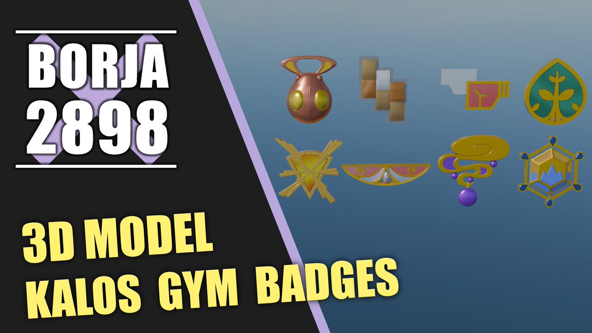 Borja9828's tweet photo. Pokémon • Kalos Gym Badges • 3D Model to print https://t.co/C8KqWpw1pp
