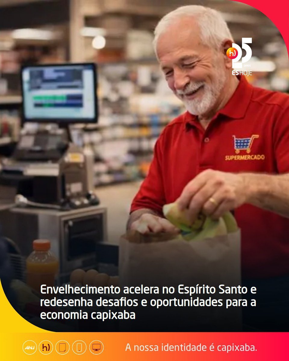 eshoje's tweet image. O Espírito Santo passa por transformação demográfica: população 60+ cresce rápido, pressiona saúde e previdência e abre espaço para a economia prateada. 🧓🩺

eshoje.com.br/economia/econo…

#eshoje #envelhecimento #economia