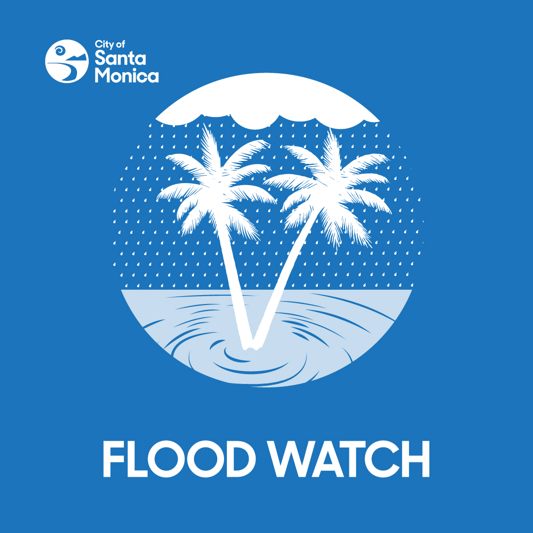 The National Weather Service has issued a Flood Watch for Los Angeles County from Tuesday afternoon to Wednesday night. For storm preparedness information, please visit santamonica.gov/how-to-prepare…